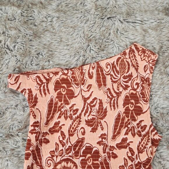 Free People Women's Shea Top in Apricot Combo Size Large NWT - Picture 5 of 9